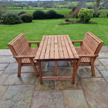 Churnet Valley 6 Seat Set (2 x 3 Seat Benches) 179.5 cm Table