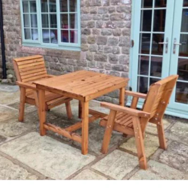 Churnet Valley 2 Seat Bistro Set (2 x Chairs) 99cm Table