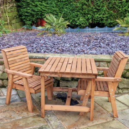 Churnet Valley 2 Seat Bistro Set (2 x Chairs) 99cm Table