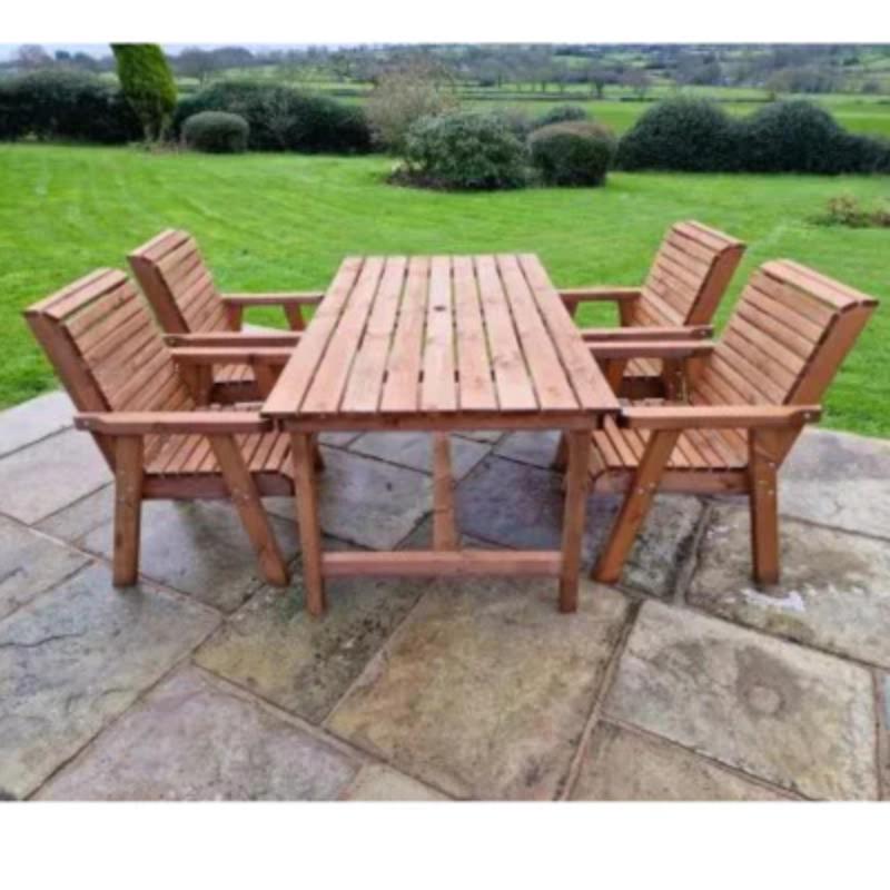 Churnet Valley 4 Seat Table Set (4 Chairs) 179.5cm Table