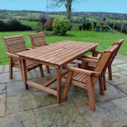 Churnet Valley 4 Seat Table Set (4 Chairs) 179.5cm Table