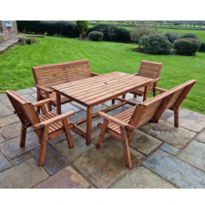 Churnet Valley 8 Seat Table Set (2 Chairs and 2 x 3 Seat Benches)