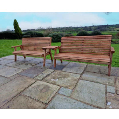 Churnet Valley 6 Seat Set (2 x 3 Seat Benches) Straight Tray