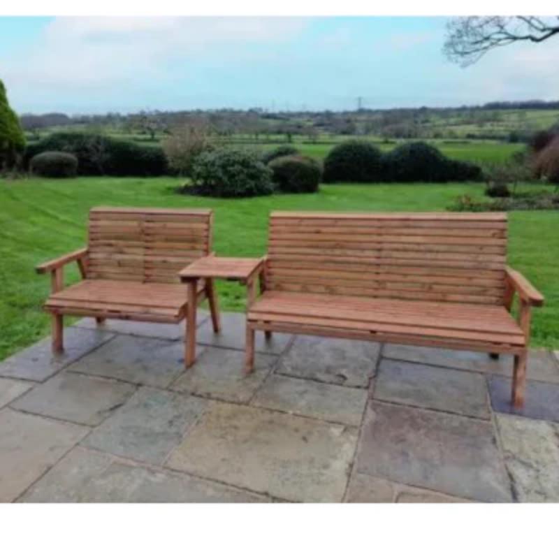 Churnet Valley 5 Seat Set (1 x 2 Seat Bench and 1x 3 Seat Bench) Straight Tray