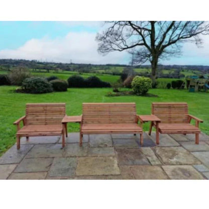 Churnet Valley 7 Seat Set (1 x 3 Seat Bench and 2x 2 Seat Bench) Straight Tray