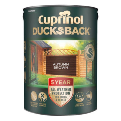 Cuprinol Ducksback 5 Year Waterproof for Sheds and Fences - 5 Litre