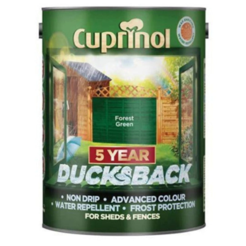 Cuprinol Ducksback 5 Year Waterproof for Sheds and Fences - 5 Litre