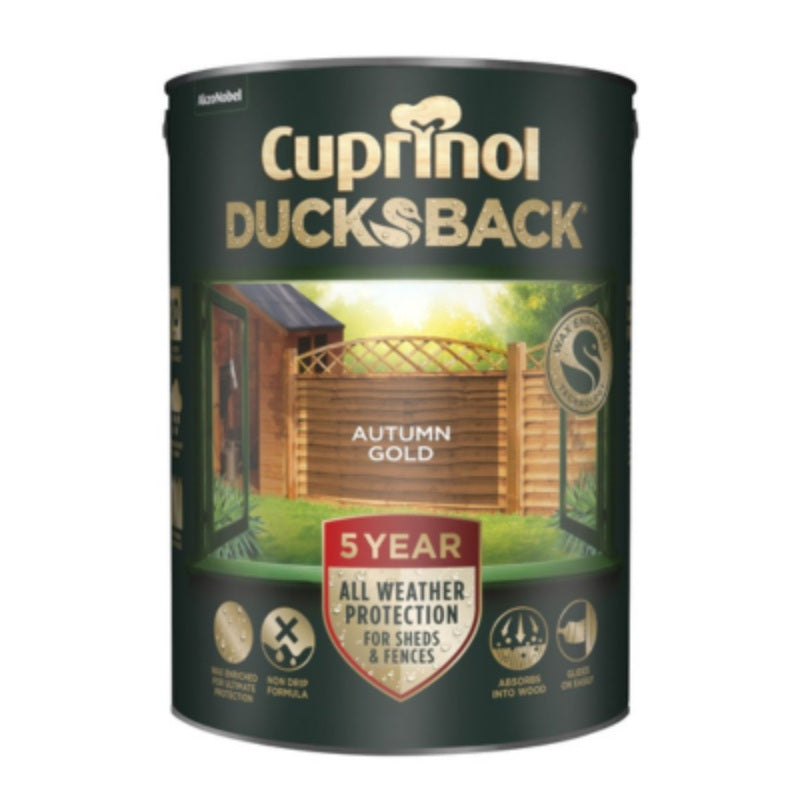 Cuprinol Ducksback 5 Year Waterproof for Sheds and Fences - 5 Litre