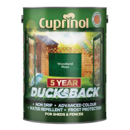 Cuprinol Ducksback 5 Year Waterproof for Sheds and Fences - 5 Litre