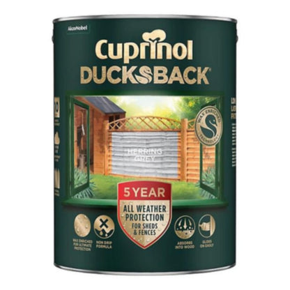 Cuprinol Ducksback 5 Year Waterproof for Sheds and Fences - 5 Litre