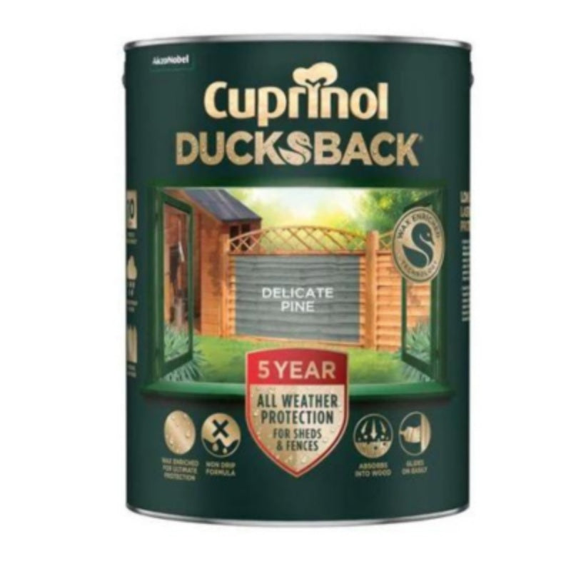 Cuprinol Ducksback 5 Year Waterproof for Sheds and Fences - 5 Litre