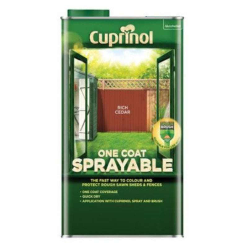 Cuprinol One Coat Sprayable Fence Treatment - 5 Litre