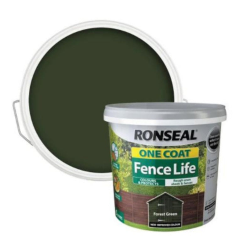 Ronseal One Coat Fence Life 5 Litres - All Colours