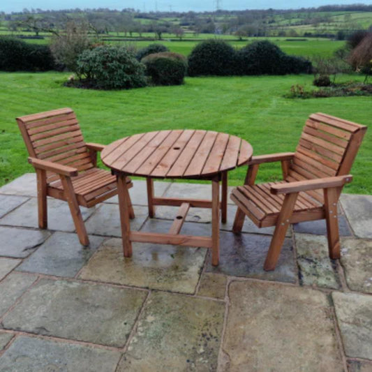 Churnet Valley 2 Seat Round Table Set (2 Chairs)