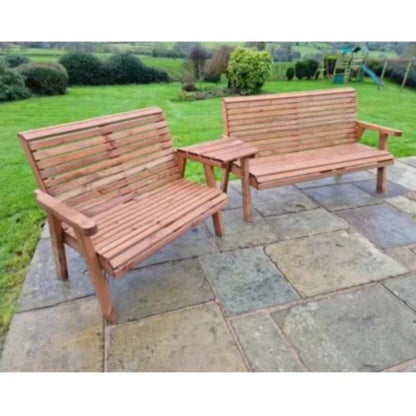 Churnet Valley 5 Seat Set (1 x 2 Seat Bench and 1x 3 Seat Bench) Angled Tray