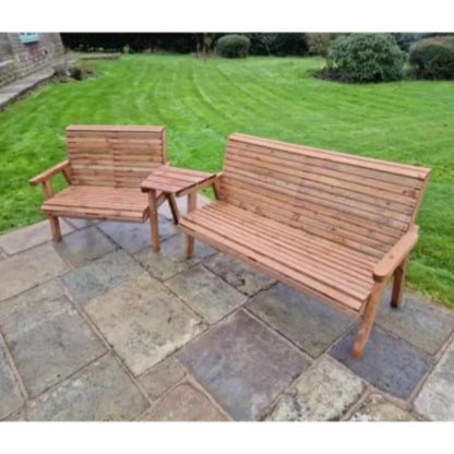 Churnet Valley 5 Seat Set (1 x 2 Seat Bench and 1x 3 Seat Bench) Angled Tray