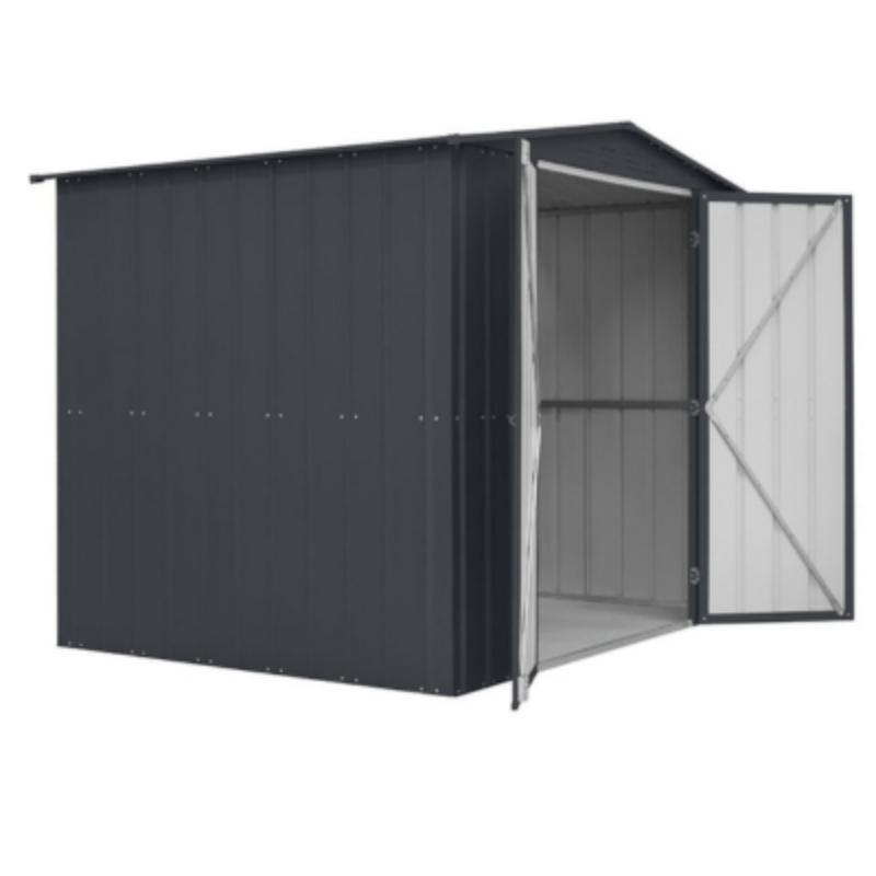 Lotus 8ft x 6ft Double Hinged Apex Metal Garden Shed