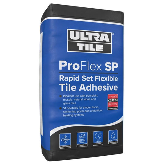 Ultra Tile 20Kg ProFlex SP S1 Flexible Rapid Set Adhesive - All Colours