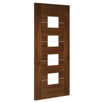 Image for Deanta Valencia Glazed Interior Walnut Door 1981 x 762 x 35mm