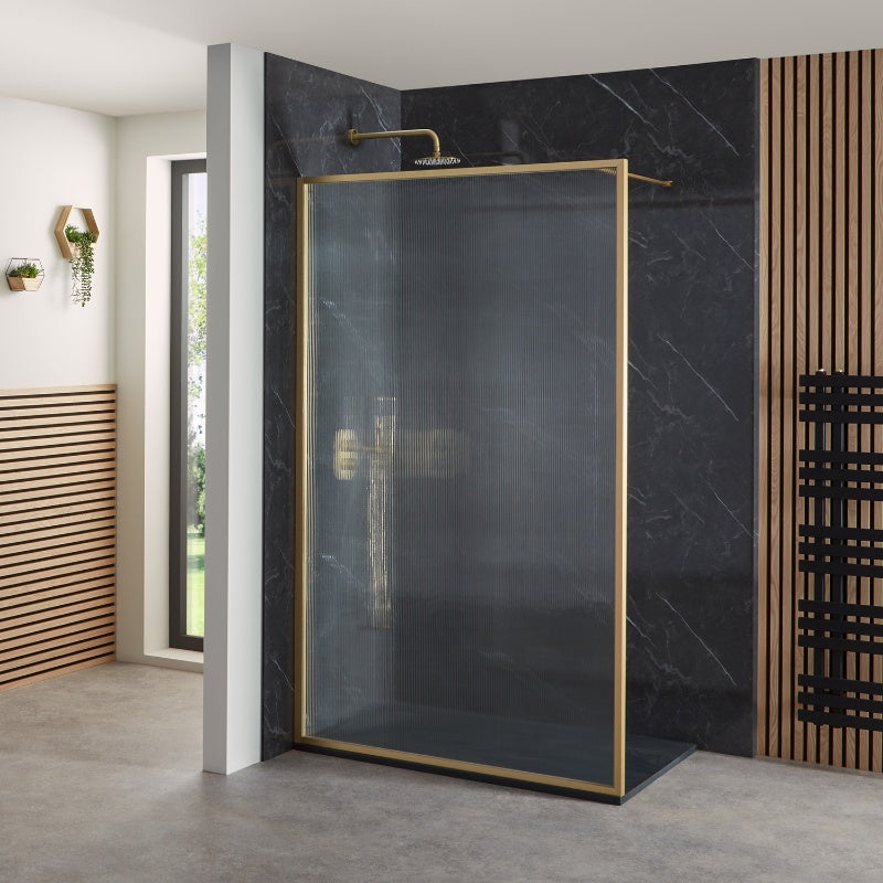 Aquaglass Velar Fluted Walk-in Panel -1200mm x 1950mm