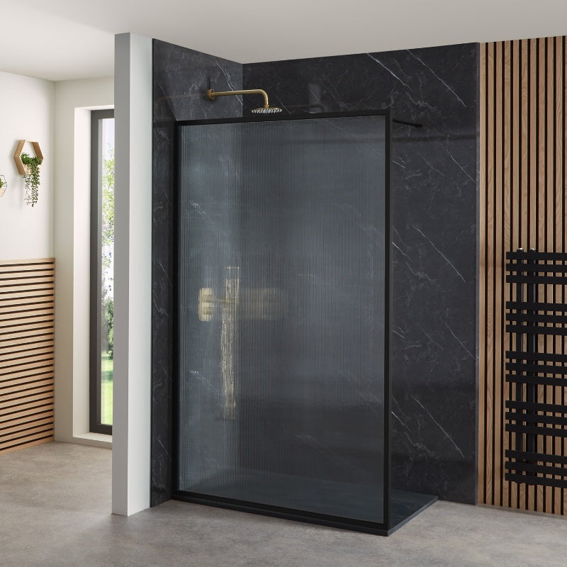 Aquaglass Velar Fluted Walk-in Panel -1200mm x 1950mm