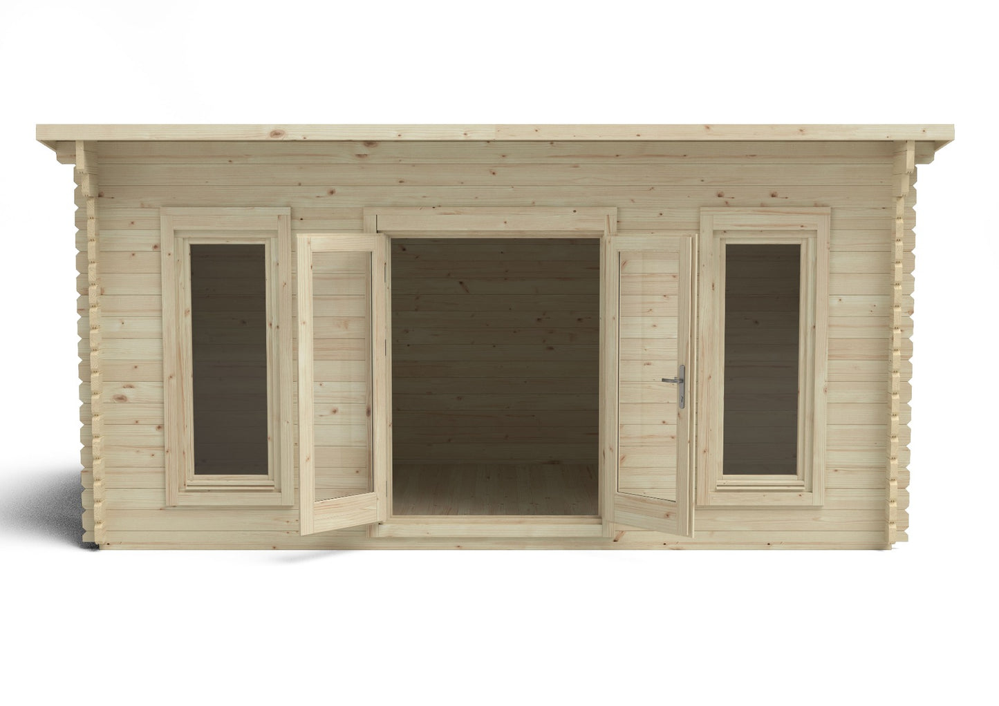 Forest Elmley Log Cabin Pent Roof, Double Glazed 24kg Polyester Felt, no Underlay  - 5.0m x 3.0m - VELM45D53P2HDIN