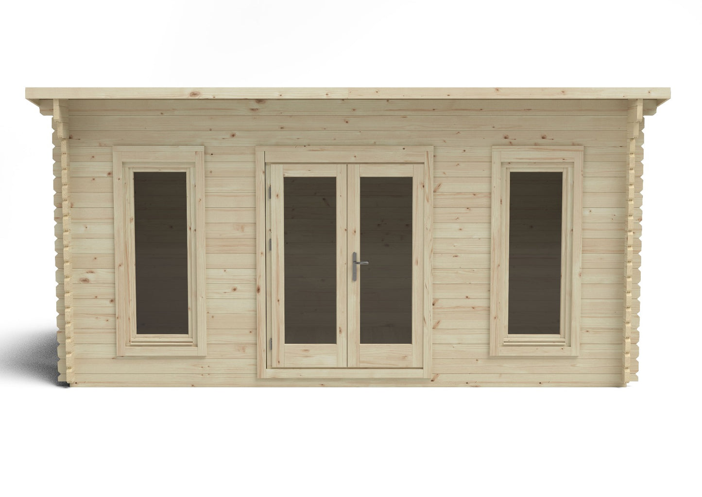 Forest Elmley Log Cabin Pent Roof, Double Glazed 24kg Polyester Felt, no Underlay  - 5.0m x 3.0m - VELM45D53P2HDIN