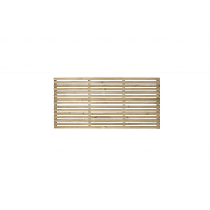 Forest Garden 1.8m x 0.9m Pressure Treated Contemporary Slatted Fence Panel