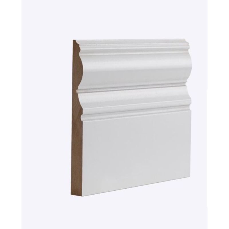 Deanta White Primed Skirting Board Victoriana - 3600 x 180 x 18mm (Pack of 4)