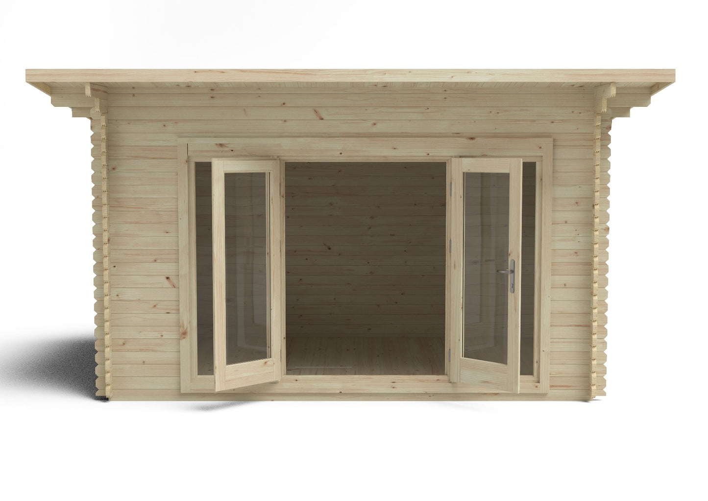 Forest Melbury Log Cabin Pent Roof, Double Glazed 24kg Polyester Felt, plus Underlay  - 4.0m x 3.0m - VMEL34D43P2UHDIN