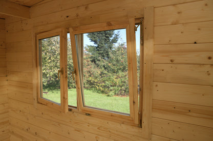 Forest Melbury Log Cabin Pent Roof, Double Glazed 24kg Polyester Felt, plus Underlay  - 4.0m x 3.0m - VMEL34D43P2UHDIN