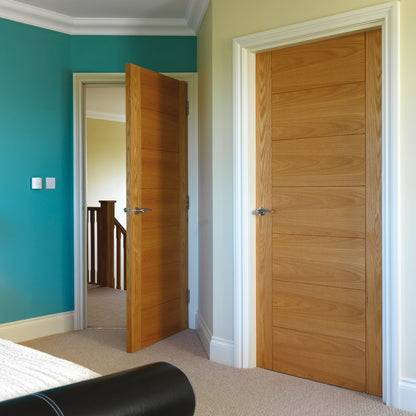 Image for JB Kind Modern Vp7 Oak Pre-Finished Internal Fire Door