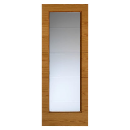 Image for JB Kind Modern Vt5-1Vb Oak Pre-Finished Internal Door