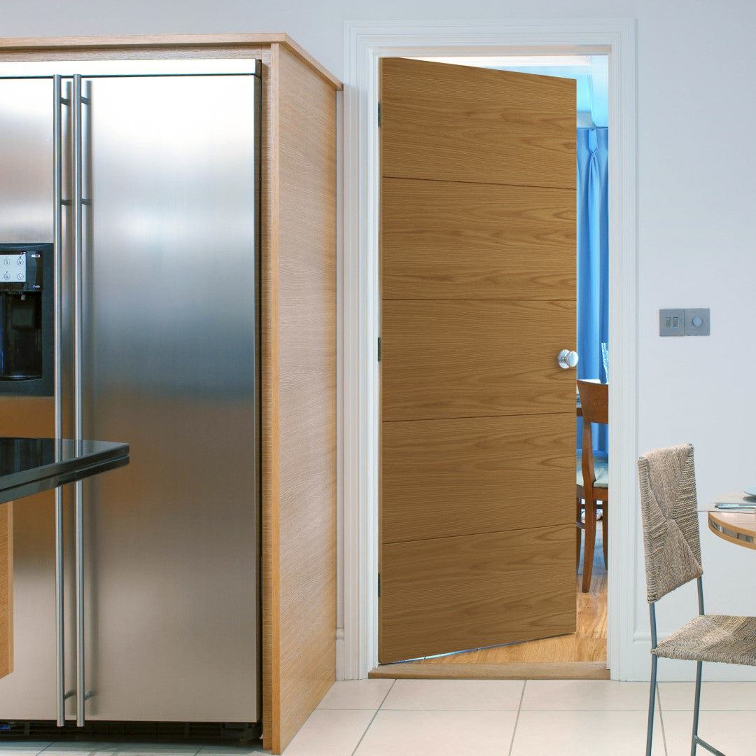 Image for JB Kind Modern Vt5 Oak Pre-Finished Internal Fire Door