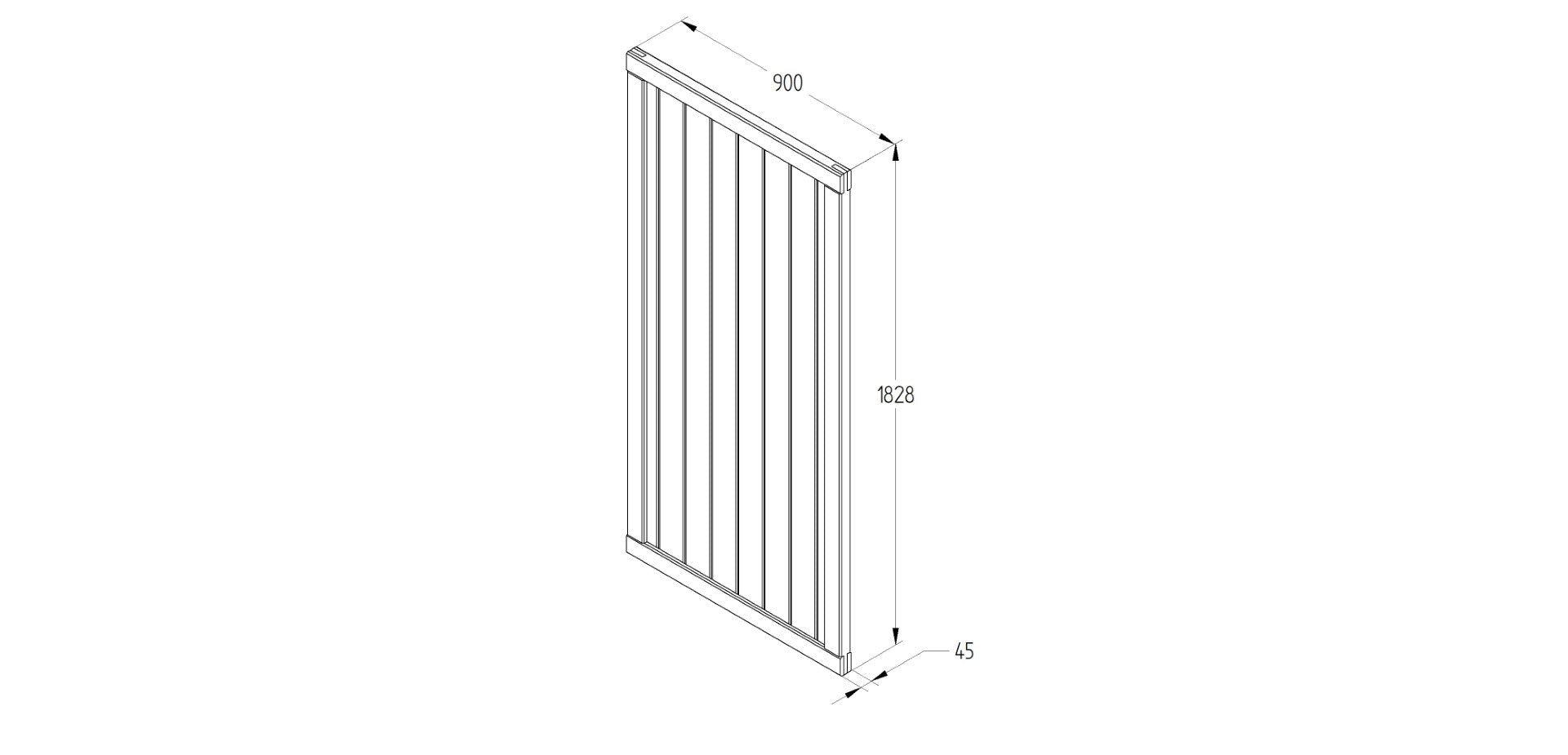 Forest Vertical Tongue & Groove Gate 1.83m