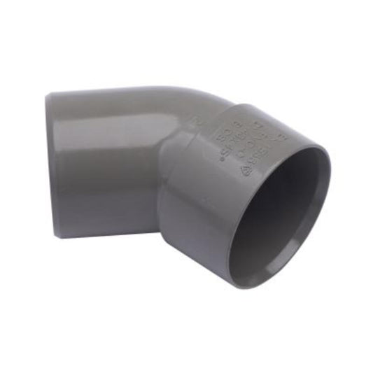 Brett Martin MuPVC Solvent Weld Waste 40mm Obtuse Spigot Bend 45 Degree - Grey Olive