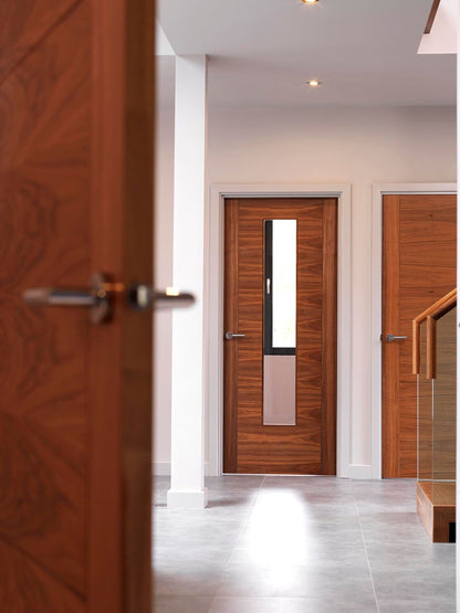 Image for JB Kind Walnut Mistral Glazed Pre-Finished Internal Door