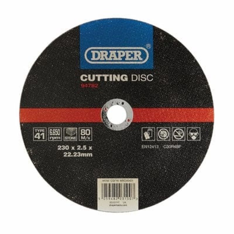 Draper Flat Stone Cutting Disc - All Sizes