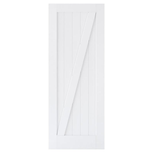 LPD Barn White Primed Internal Door - 78in x 30in x 35mm (1981 x 762mm)
