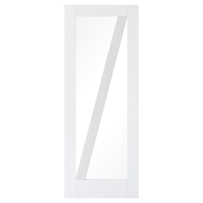 LPD Barn White Primed Internal Clear Glazed Door - 78in x 27in x 35mm (1981 x 686mm)
