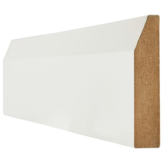 LPD White Primed Chamfered Skirting Board - 3000mm x 146mm x 18mm
