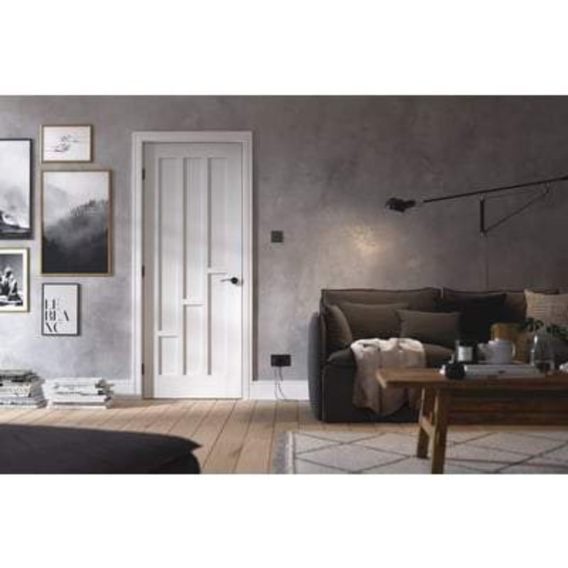 LPD Coventry White Primed 6 Panel Interior Door - 1981mm x 610mm