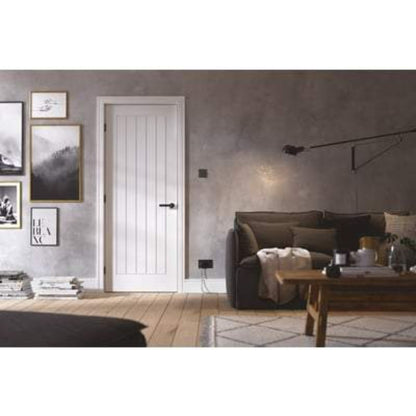 LPD Mexicano White Primed Interior Fire Door FD30 - 1981mm x 610mm