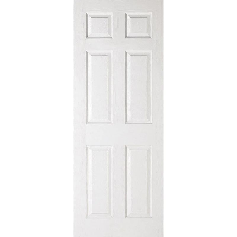 LPD Textured White Moulded 6 Panel Internal Door 78in x 27in x 35mm (1981 x 686mm)