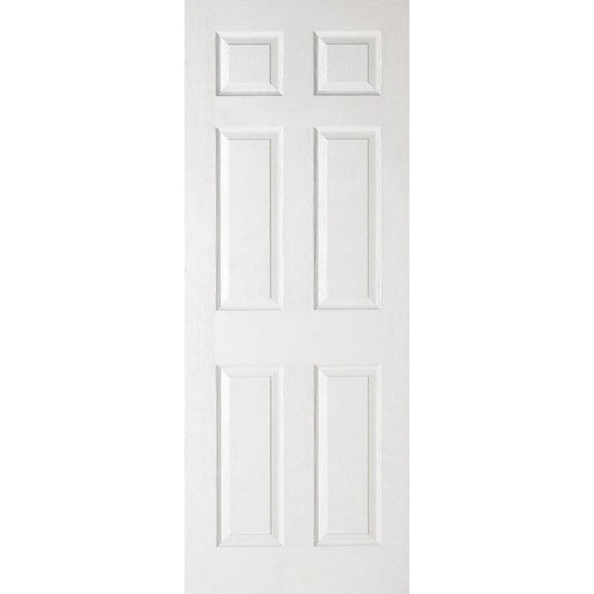 LPD Textured White Moulded 6 Panel Internal Door 78in x 27in x 35mm (1981 x 686mm)