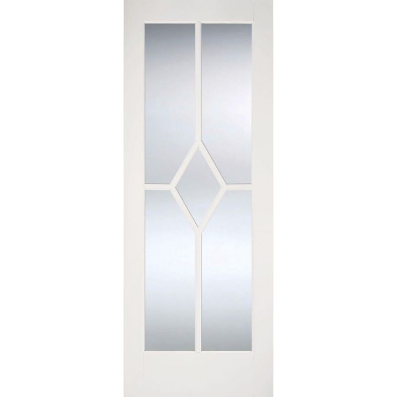 LPD Primed White Reims Glazed Internal Door - 78in x 27in x 35mm (1981 x 686mm)