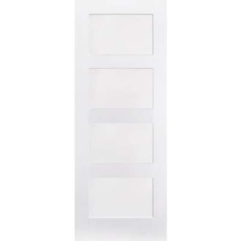 LPD Shaker White Primed 4 Panel Interior Door - 2040mm x 626mm