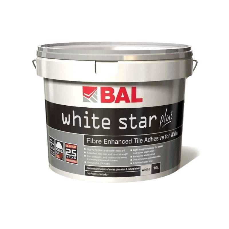 BAL White Star Plus Ready Mixed Adhesive - All Sizes