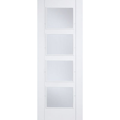 LPD Vancouver White Primed Clear Glazed Internal Door 78in x 33in x 35mm (1981 x 838mm)