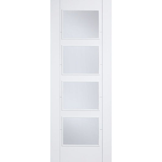 LPD Vancouver White Primed Clear Glazed Internal Door 78in x 33in x 35mm (1981 x 838mm)